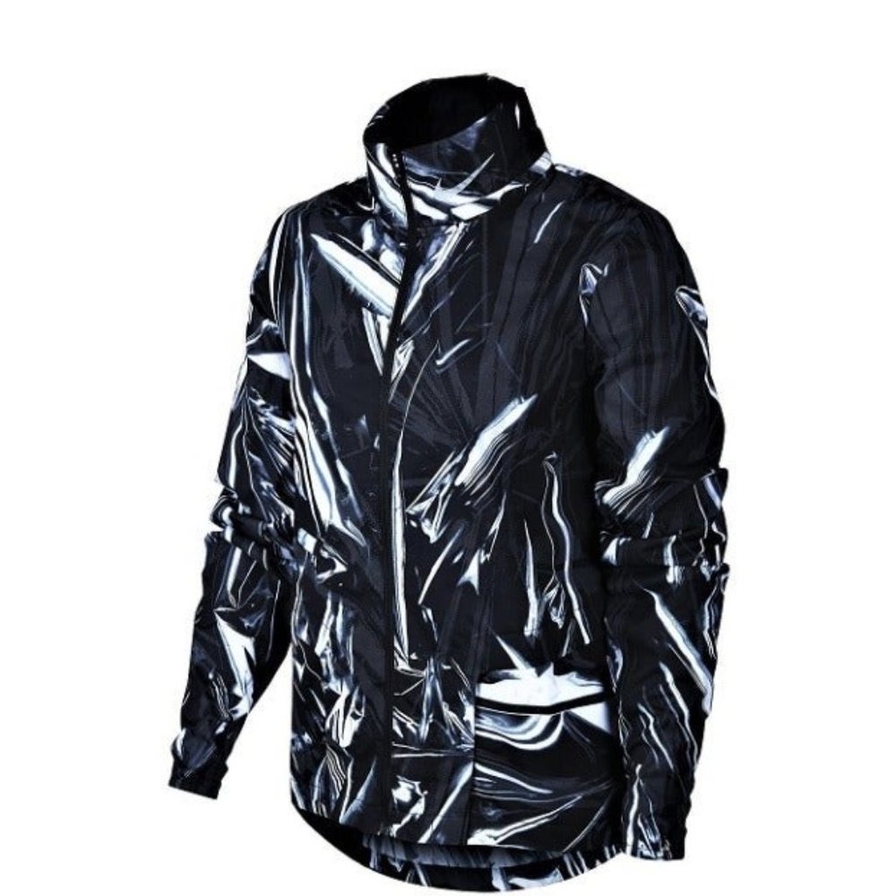 Nike Shield Full-Zip Running Jacket Hood Ghost Flash Reflective Size  XL $150 - Picture 3 of 13